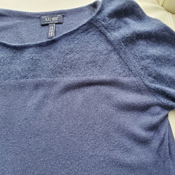 2/40$ Armani Jeans wool blue sweater - Picture 5 of 14